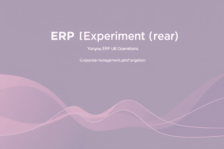 ERP实验报告用友怎么做？手把手教你完成用友ERP系统实训全流程